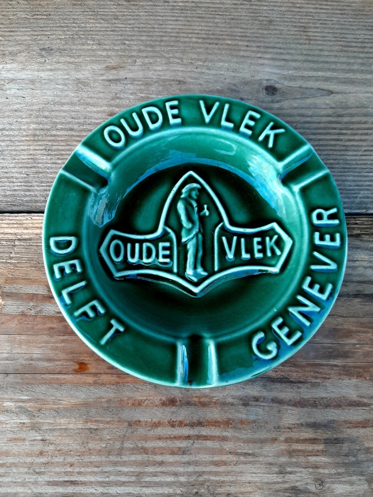 Vintage - Oude Vlek Genever - Asbak - (Delft / Jenever), Ophalen of Verzenden, Gebruikt, Asbak