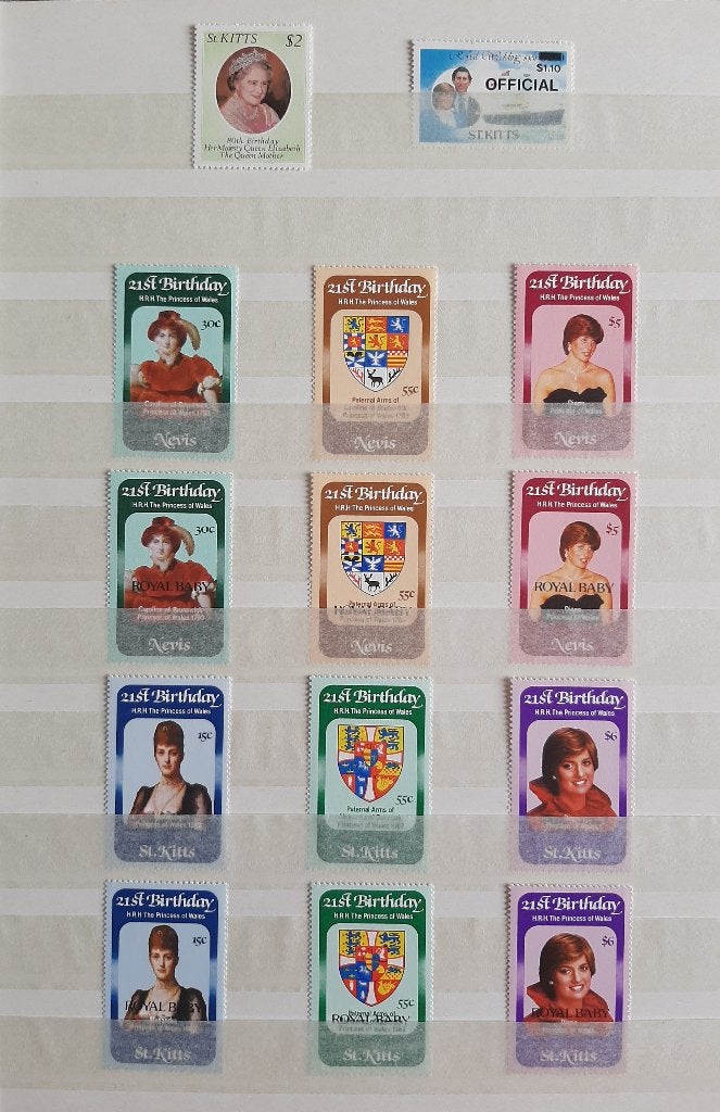 Nevis St. Kitts Nr. 16 21e Verjaardag Prinses Diana Postfris, Ophalen, Postfris, Zuid-Amerika