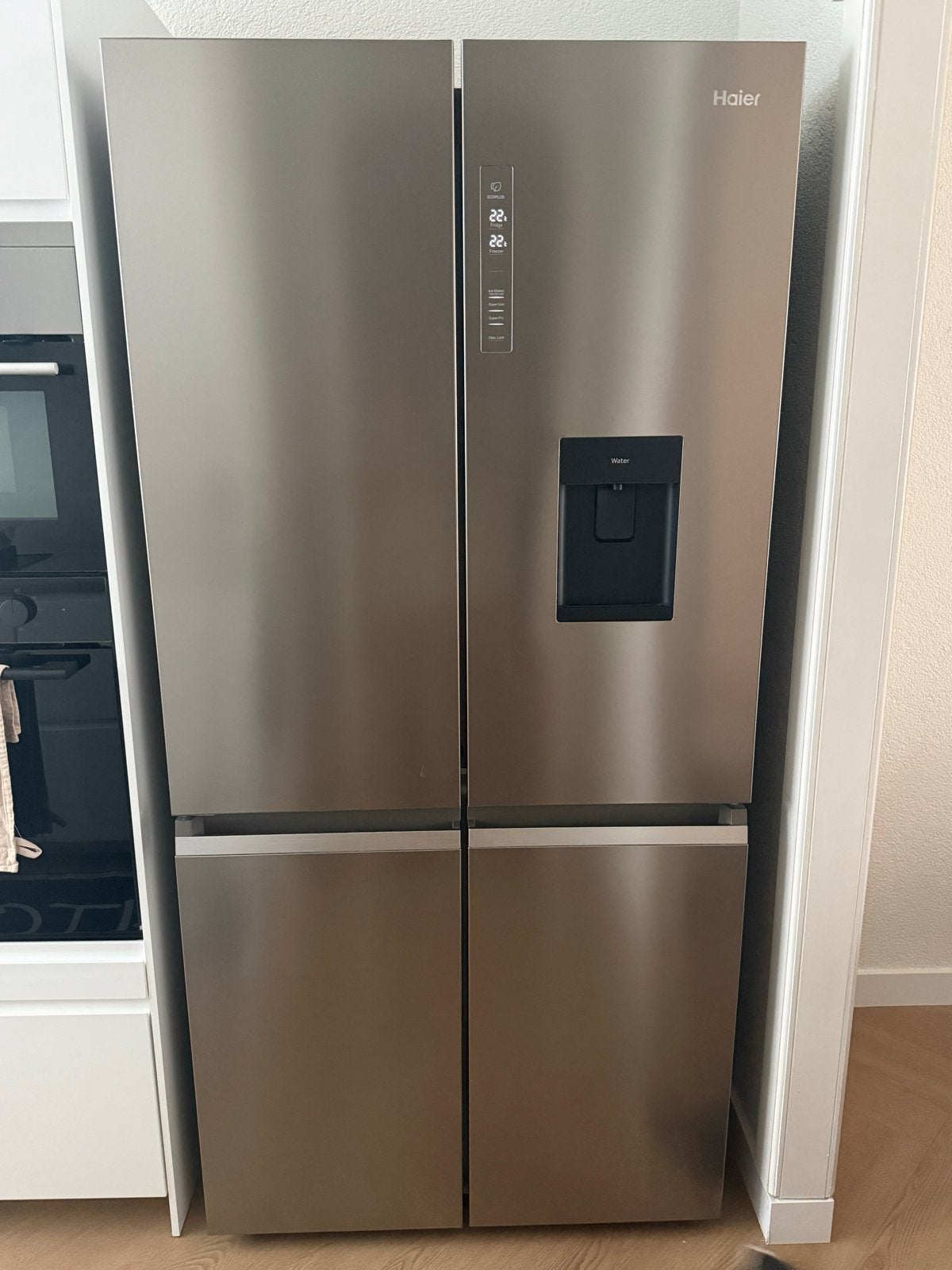 Haier HTF-520IP7 Amerikaanse koekast met No  Frost DEFECT, Ophalen, 200 liter of meer, 60 cm of meer, Met aparte vriezer