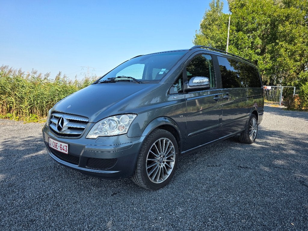 mercedes viano dubb cabine 3.0 V6 2012, Auto's, Zwart, Overige carrosserieën, 4 stoelen, Zwart