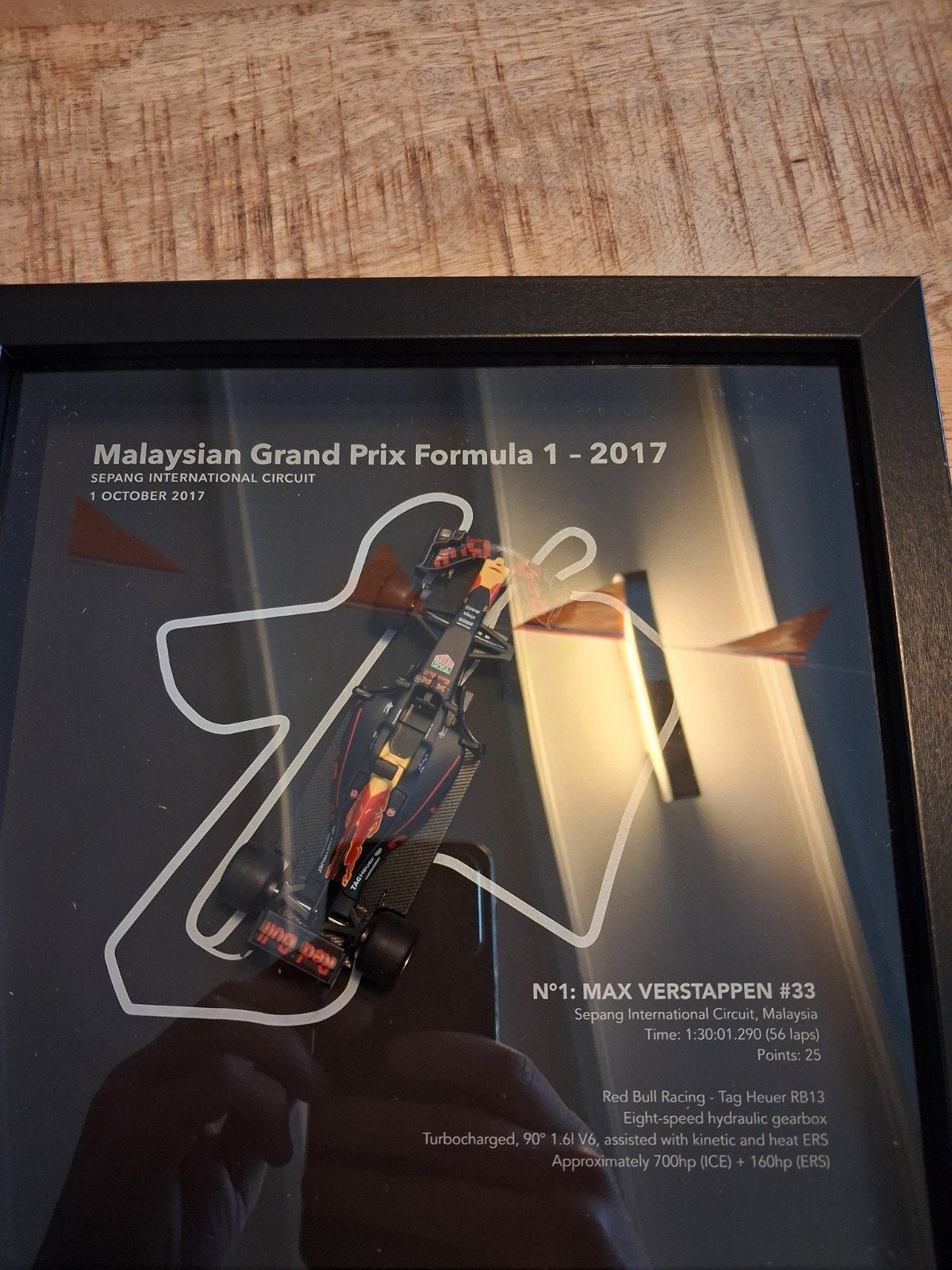 Max verstappen schaalmodel Sepang 2017, Ophalen of Verzenden, Zo goed als nieuw, Formule 1