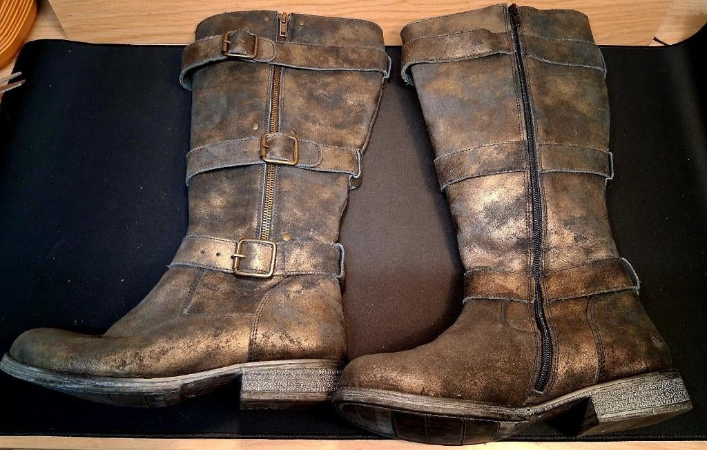 stoere bronskleurige laarzen JJ Footwear mt 37, Kleding | Dames, Schoenen, Hoge laarzen, Bruin, Ophalen of Verzenden, Zo goed als nieuw