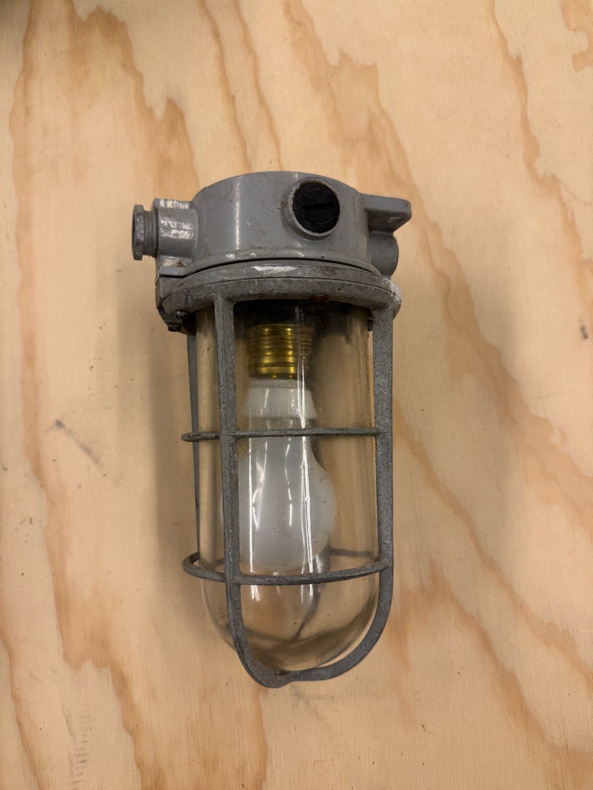 Vintage Industriële Wandlamp - Gietijzeren Scheepslamp, Ophalen of Verzenden