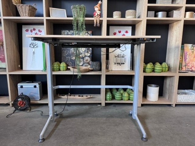 Refurbised -zit sta bureau 160x80xH72-138 cm, 250€/st, 24st, Zit-sta bureau, 160 cm, Metaal, In hoogte verstelbaar