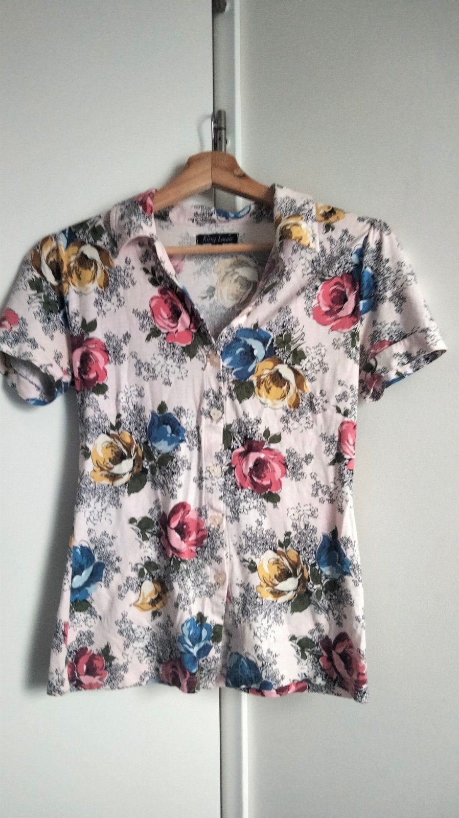 King Louie zachtroze blouse maat S, Kleding | Dames, Ophalen of Verzenden, Zo goed als nieuw, Maat 36 (S), King Louie