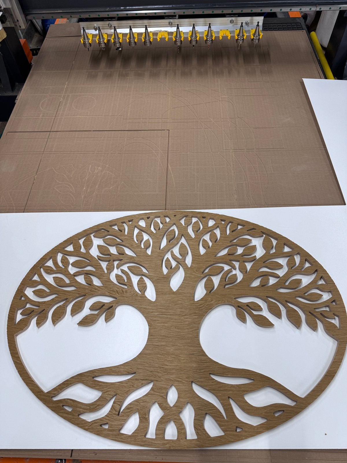 Grote Levensboom 140x100cm – Echt Eikenfineer –Wanddecoratie, Huis en Inrichting, Verzenden, Nieuw