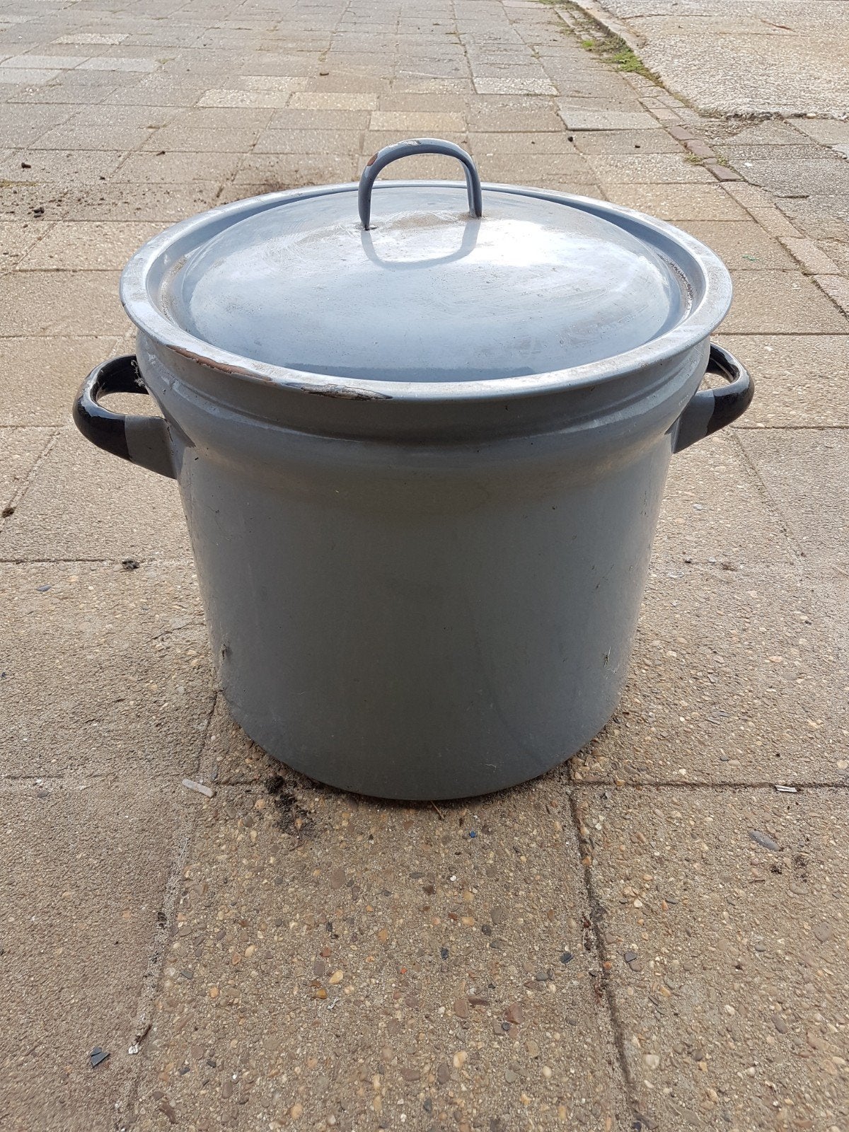 weckketel emaille ketel, Ophalen, Gebruikt, IJzer, Met deksel