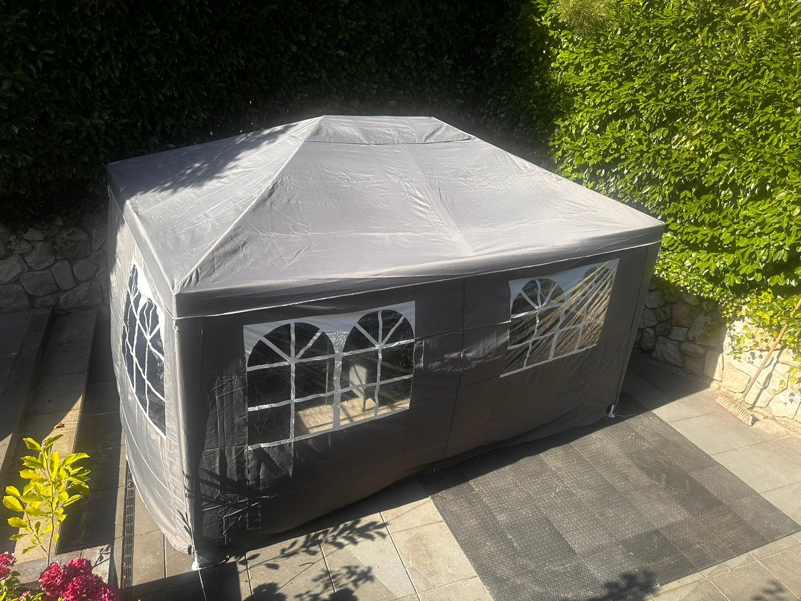 Mooie partytent 3 x 4 meter, antraciet/taupe, Ophalen, Partytent, Minder dan 4 meter, Zo goed als nieuw