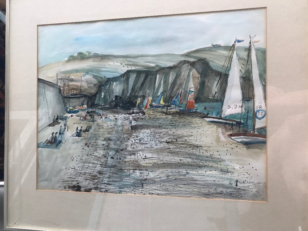 haagse school aquarel kees andrea, Maritiem / water, Nederlandse school, Gesigneerd, Ophalen of Verzenden