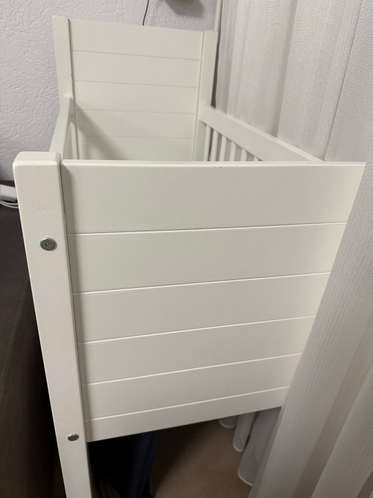 Wit co sleeper met matras - Zo goed als nieuw, Kinderen en Baby's, Ophalen of Verzenden, Zo goed als nieuw, Ledikant