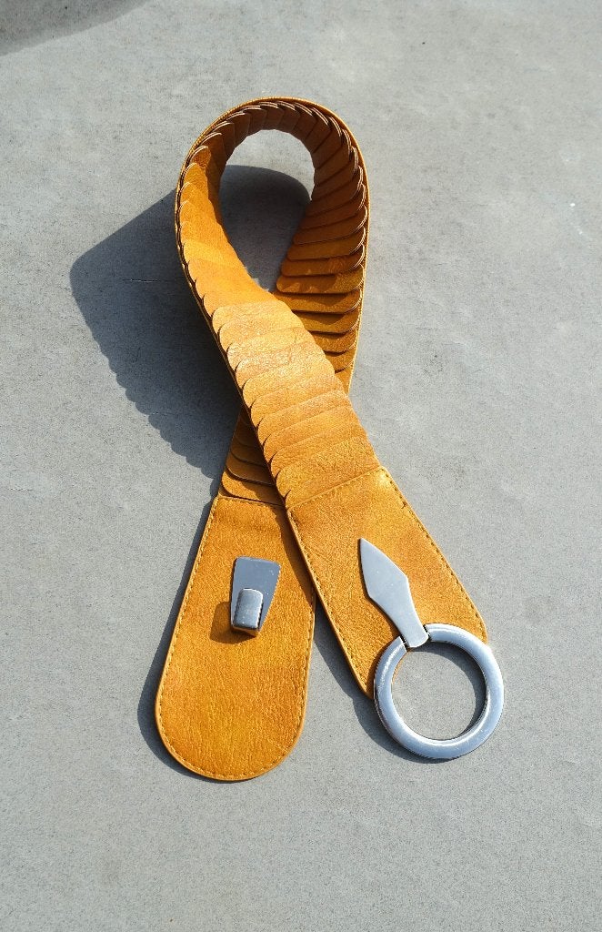 elastische damesriem / jurkriem PD-73 geel - nieuw, Kleding | Dames, Overige kleuren, 5 cm of meer, Tailleriem, Ophalen of Verzenden