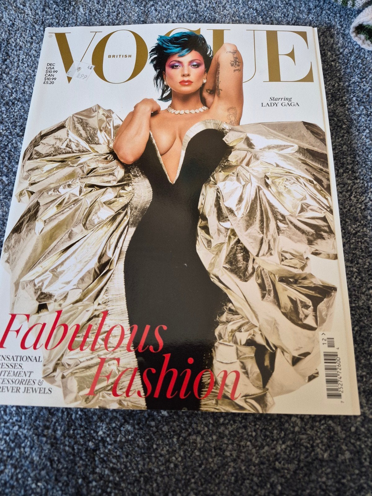 Vogue British December 2009 - Lady Gaga Cover, Boeken, Ophalen of Verzenden, Zo goed als nieuw, Glossy
