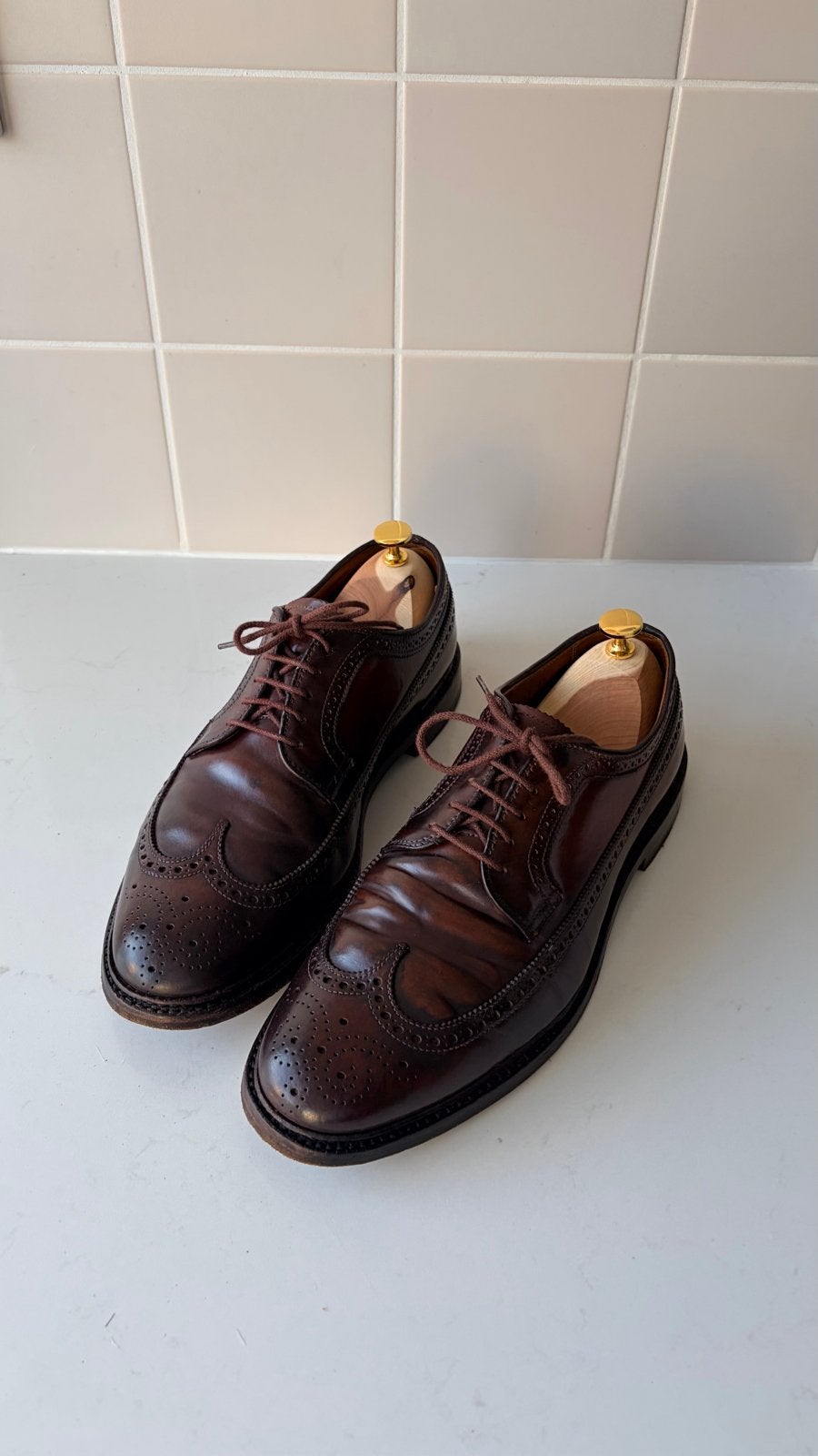 Alden 975 Cordovan Veterschoenen Maat 44, Ophalen of Verzenden, Gedragen, Bruin, Veterschoenen