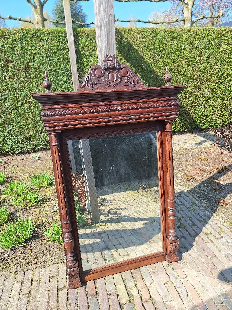 Antieke spiegel, Ophalen, Gebruikt, 100 tot 150 cm, 75 tot 100 cm