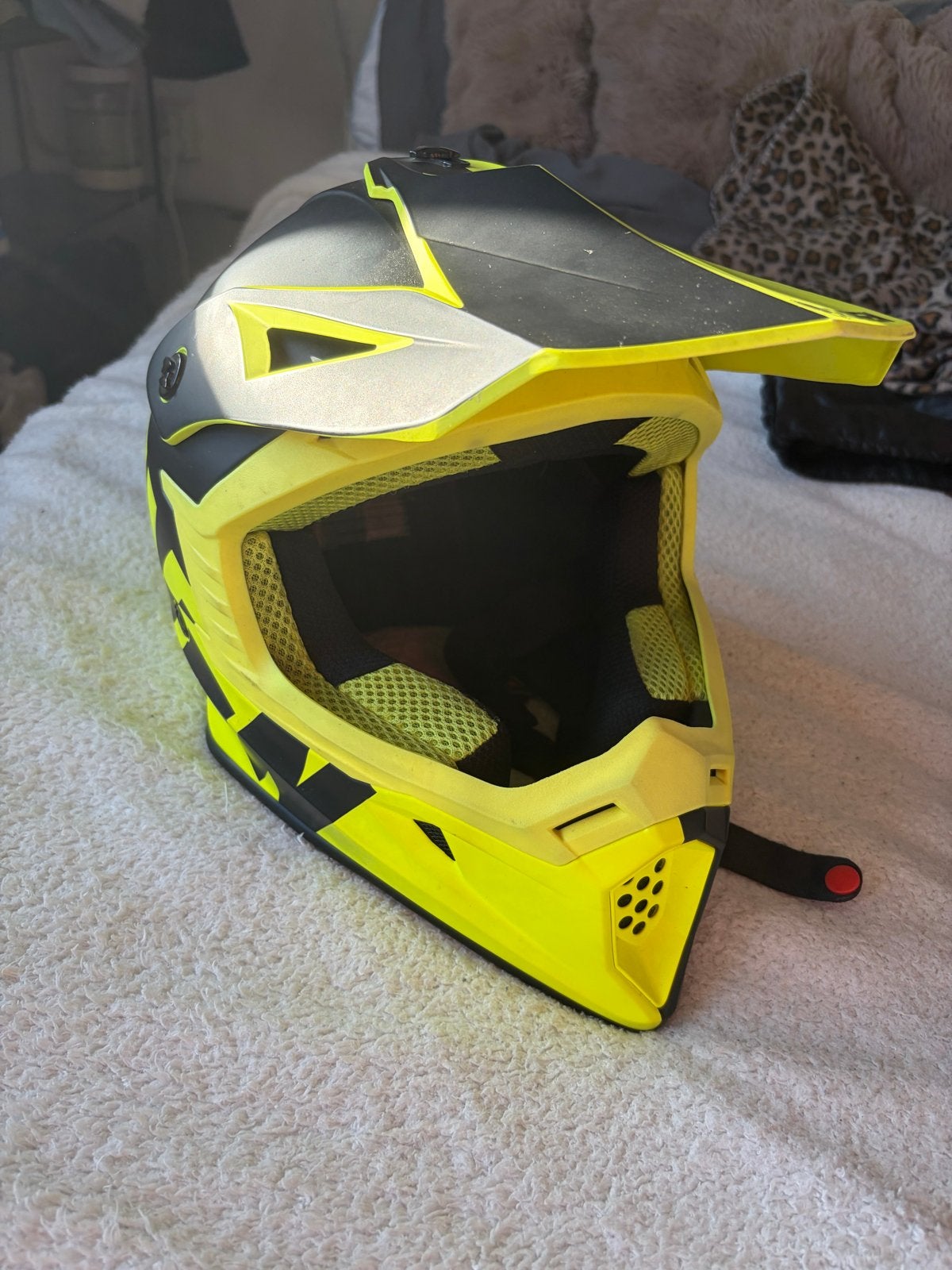 Raven Offroadhelm - Zwart/Neon Geel - Maat S, Overige merken, Ophalen of Verzenden, S, Tweedehands