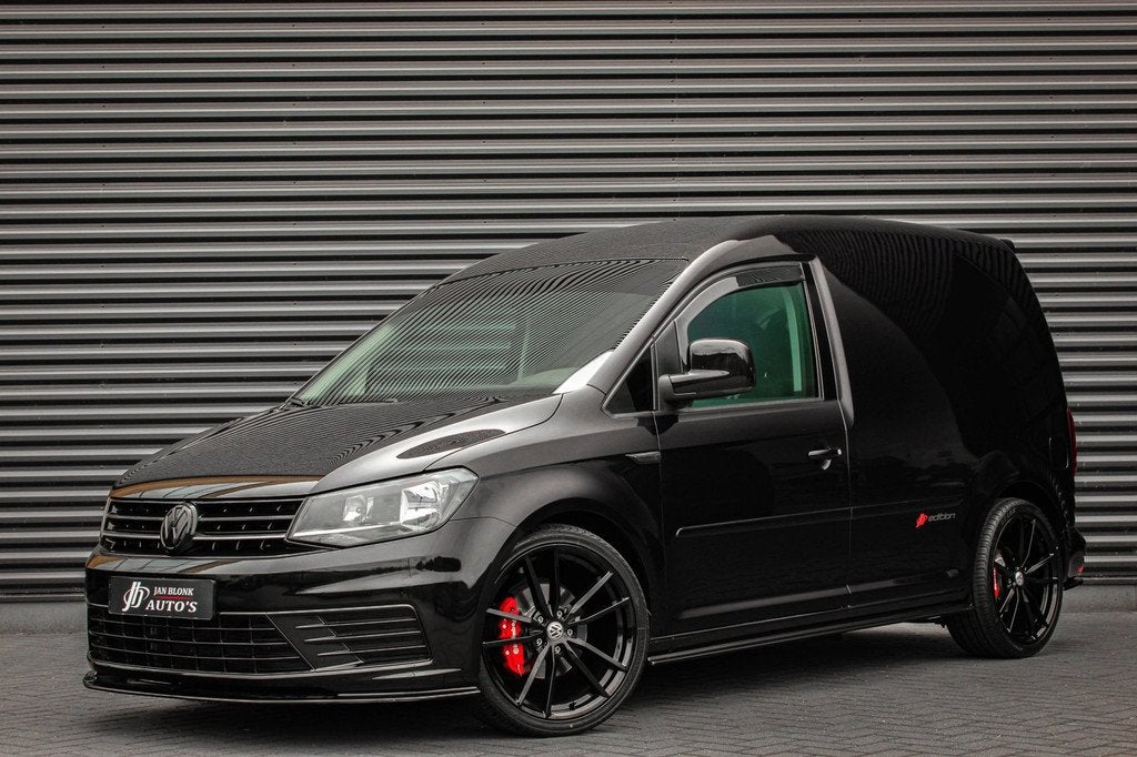 Volkswagen Caddy 2.0 TDI 185PK JB- EDITION / FULL BLACK / SC, 4 cilinders, Volkswagen, Zwart, Leder