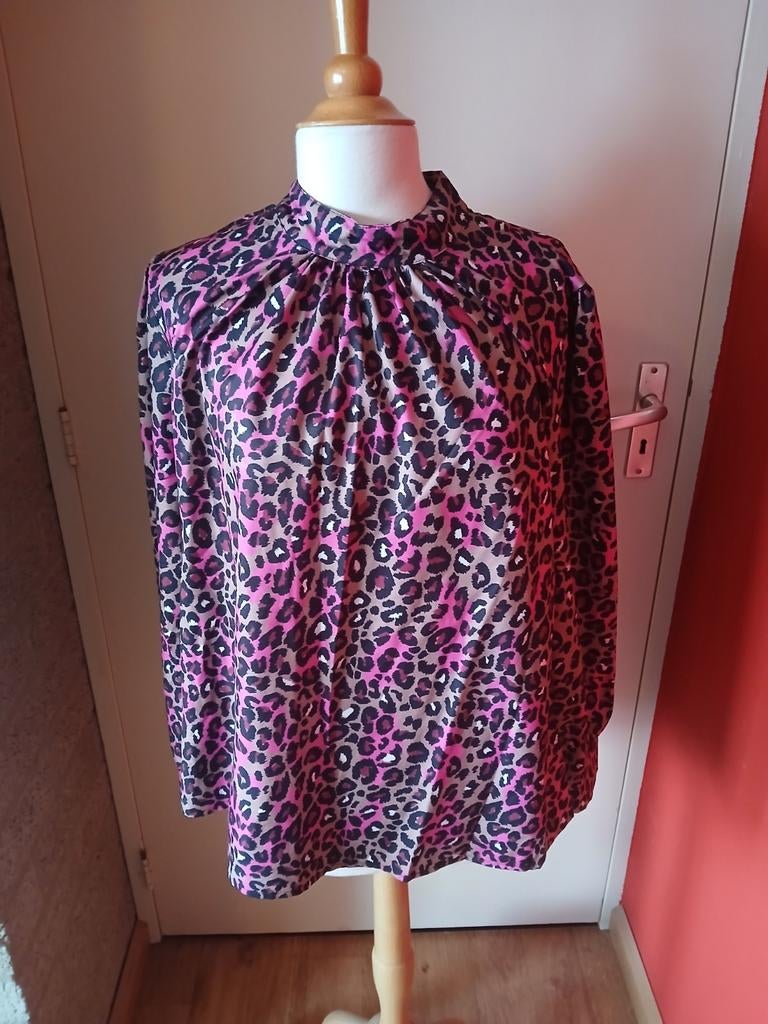 Blouse - panterprint roze - shein curve 2XL, Maat 46/48 (XL) of groter, Nieuw, Ophalen of Verzenden, Roze