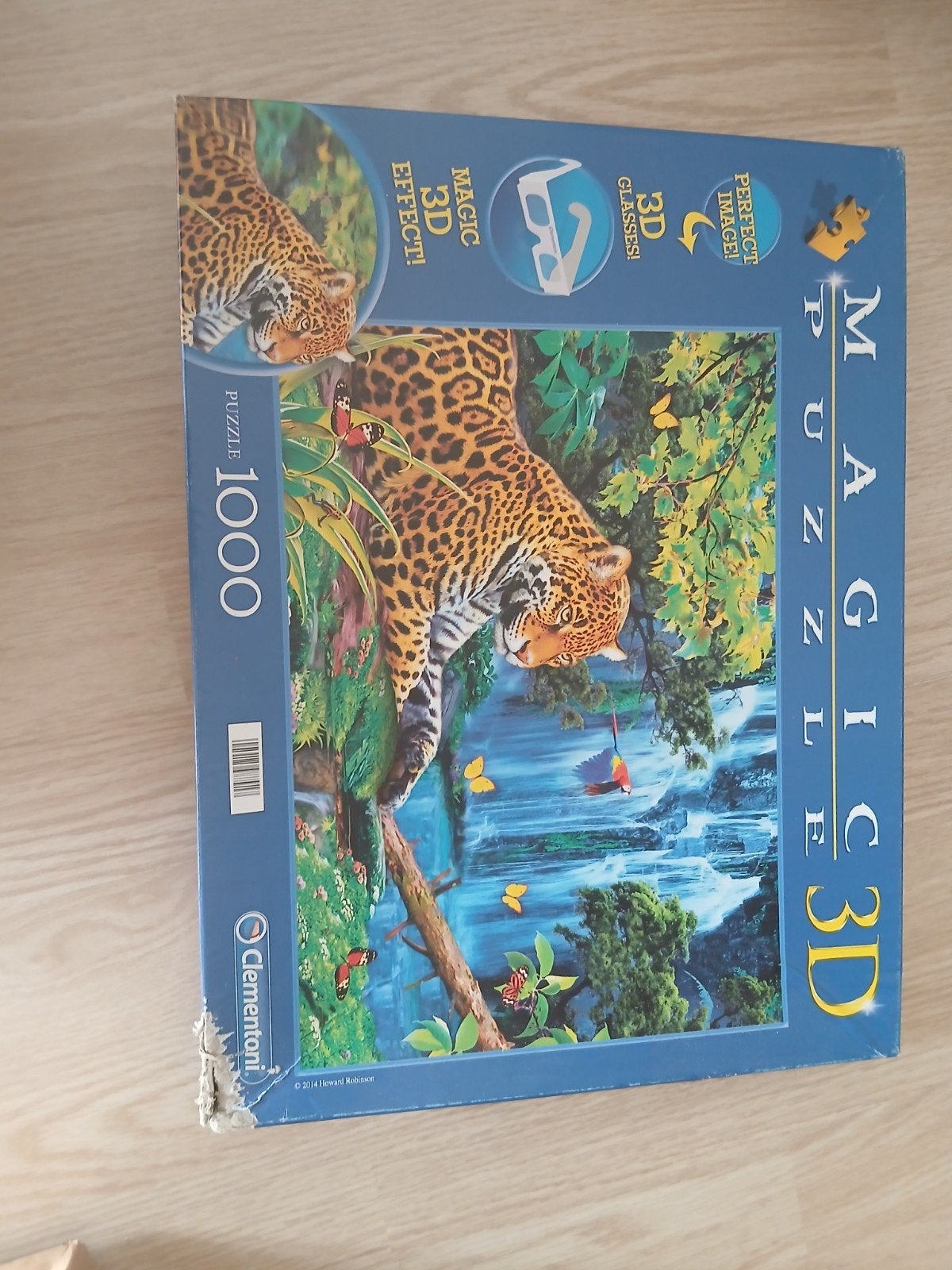 Clementoni Magic 3D Puzzel 1000 stukjes - Jaguar, Ophalen, 500 t/m 1500 stukjes, Gebruikt, Legpuzzel