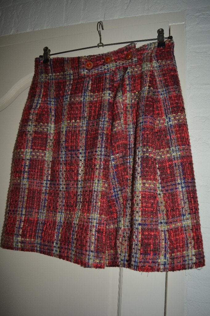 mooie grof geweven, designer rok, maat M, Kleding | Dames, Rokken, Maat 38/40 (M), Ophalen of Verzenden, Zo goed als nieuw, Knielengte