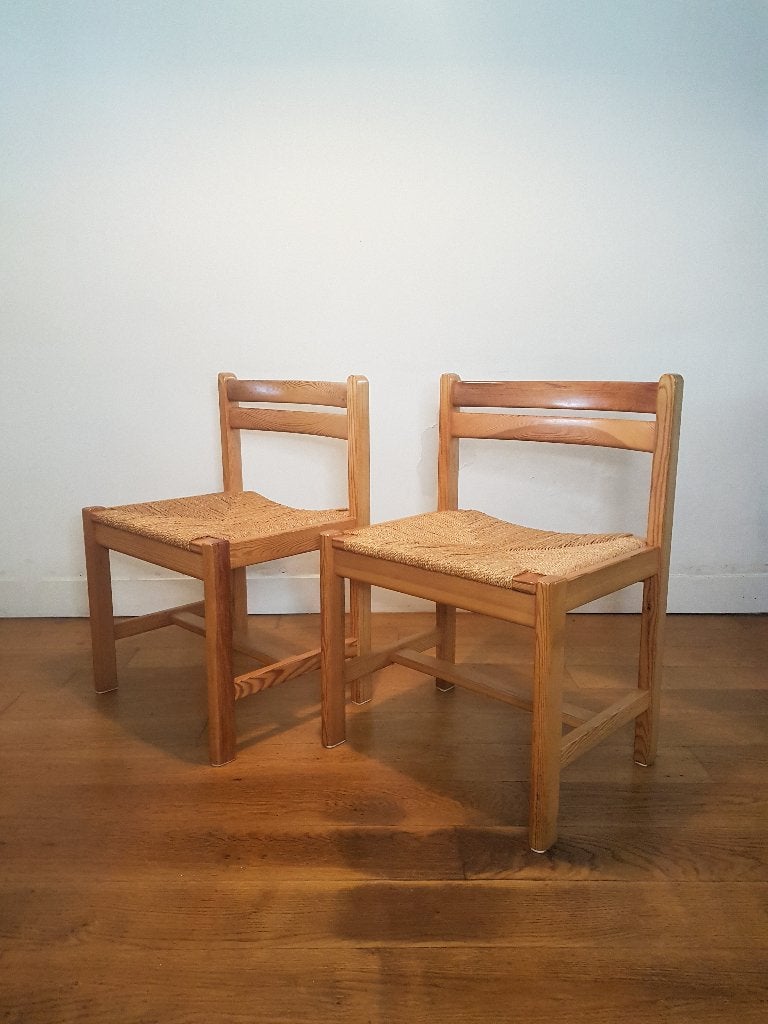 Vintage Deense stoelen van Børge Mogensen, Huis en Inrichting, Stoelen, Ophalen, Gebruikt, Bruin, Hout