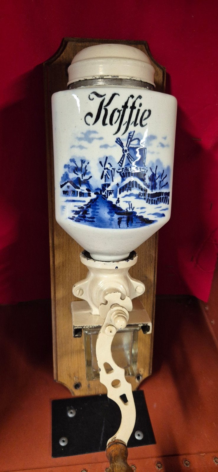 Antieke Delfts Blauwe Koffiemolen - Wandmodel, Ophalen of Verzenden