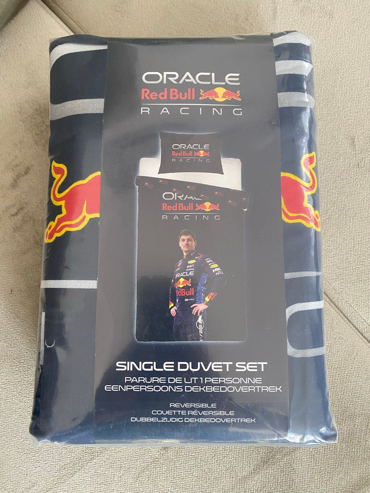 Red Bull Racing Max Verstappen Eenpersoons Dekbedovertrek, Eenpersoons, Blauw, Dekbedovertrek, Katoen