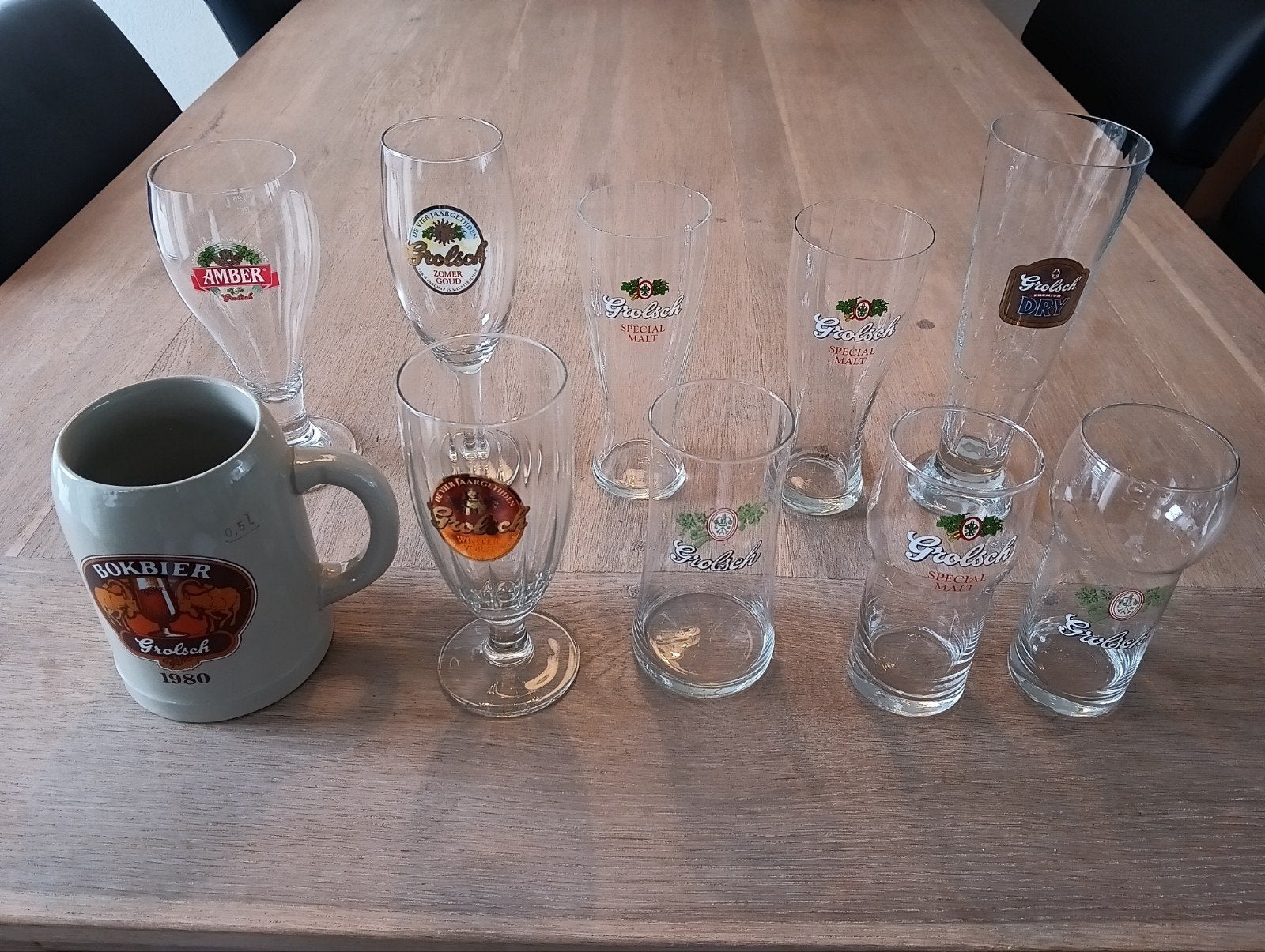 Grolsch verzameling, Ophalen of Verzenden, Zo goed als nieuw, Bierglas