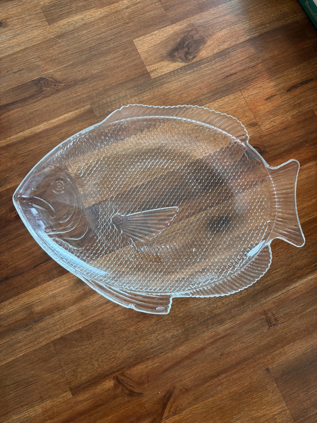 Vintage arcoroc servies schaal ~ vis, Ophalen