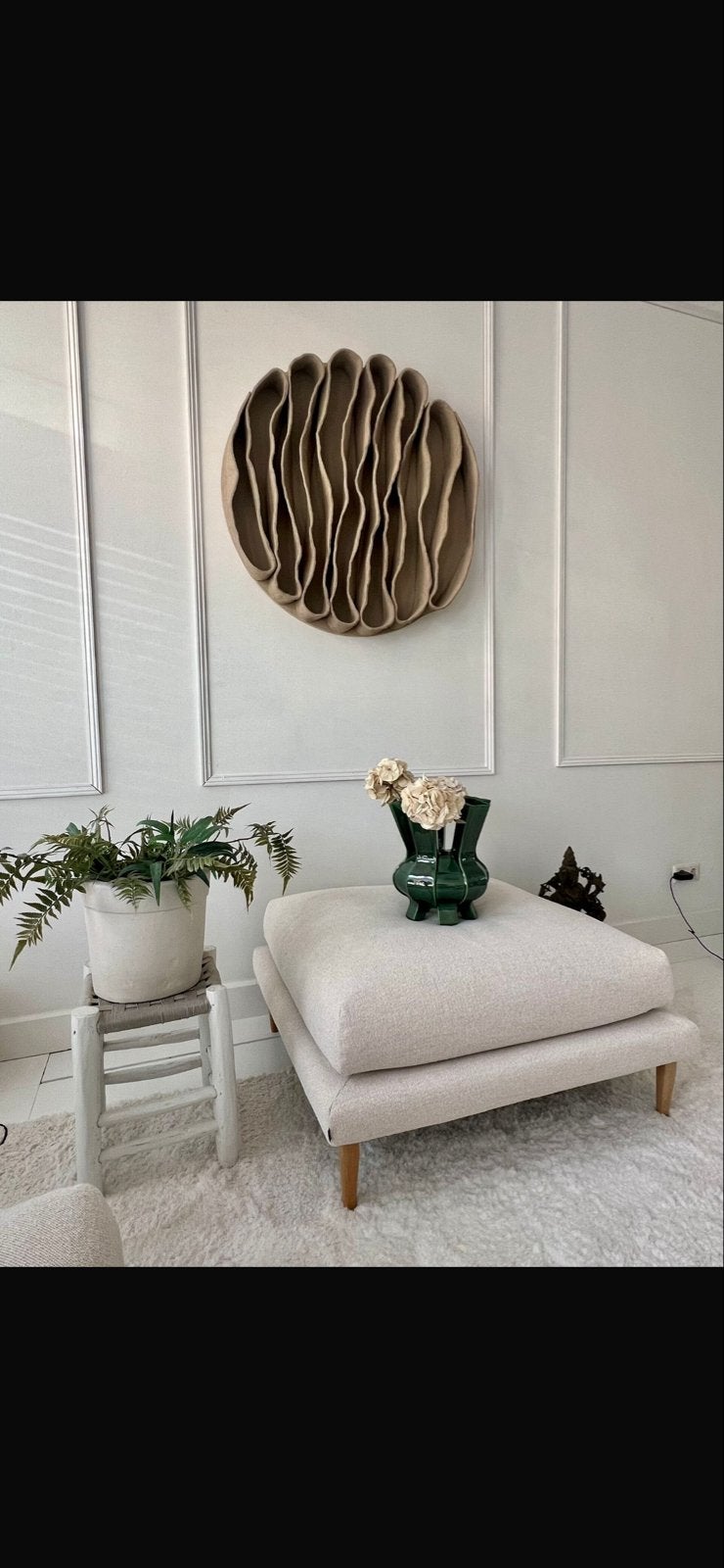 Bolia veneta banken set met poef kleut ivory, Ophalen, Gebruikt, Driepersoons, 75 tot 100 cm