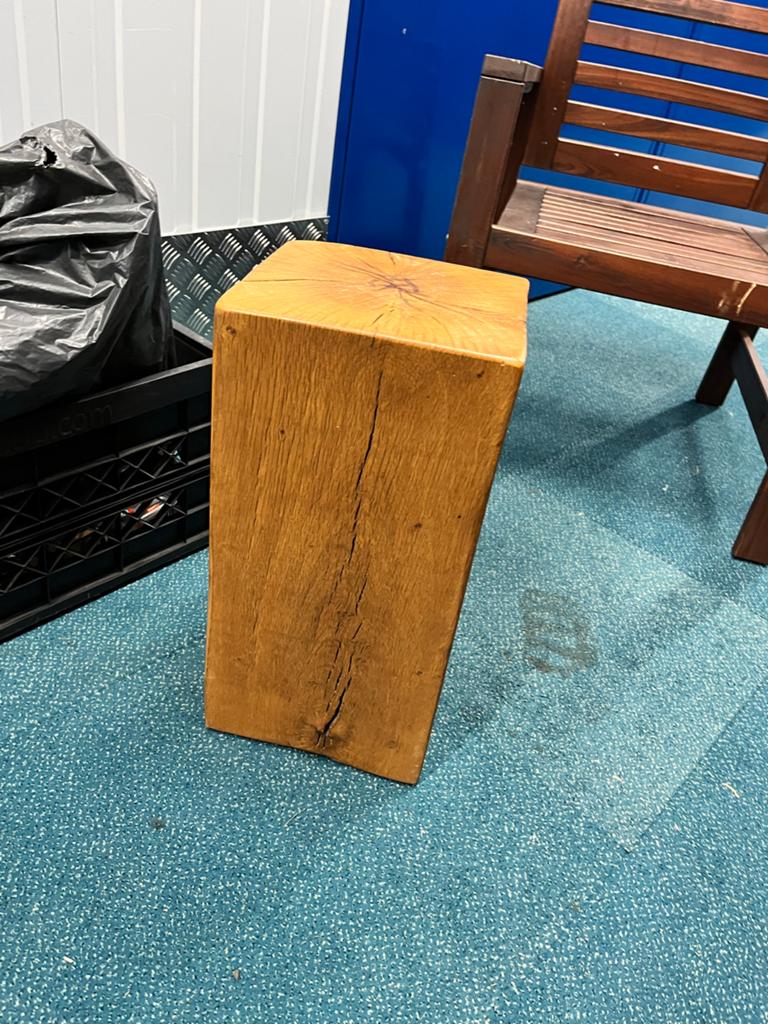 Massief houten blokken - set van 2, Ophalen, Zo goed als nieuw, Minder dan 55 cm