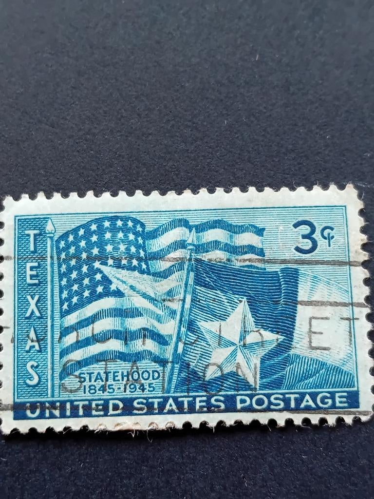 Postzegel Texas Statehood 1845-1945, Ophalen of Verzenden
