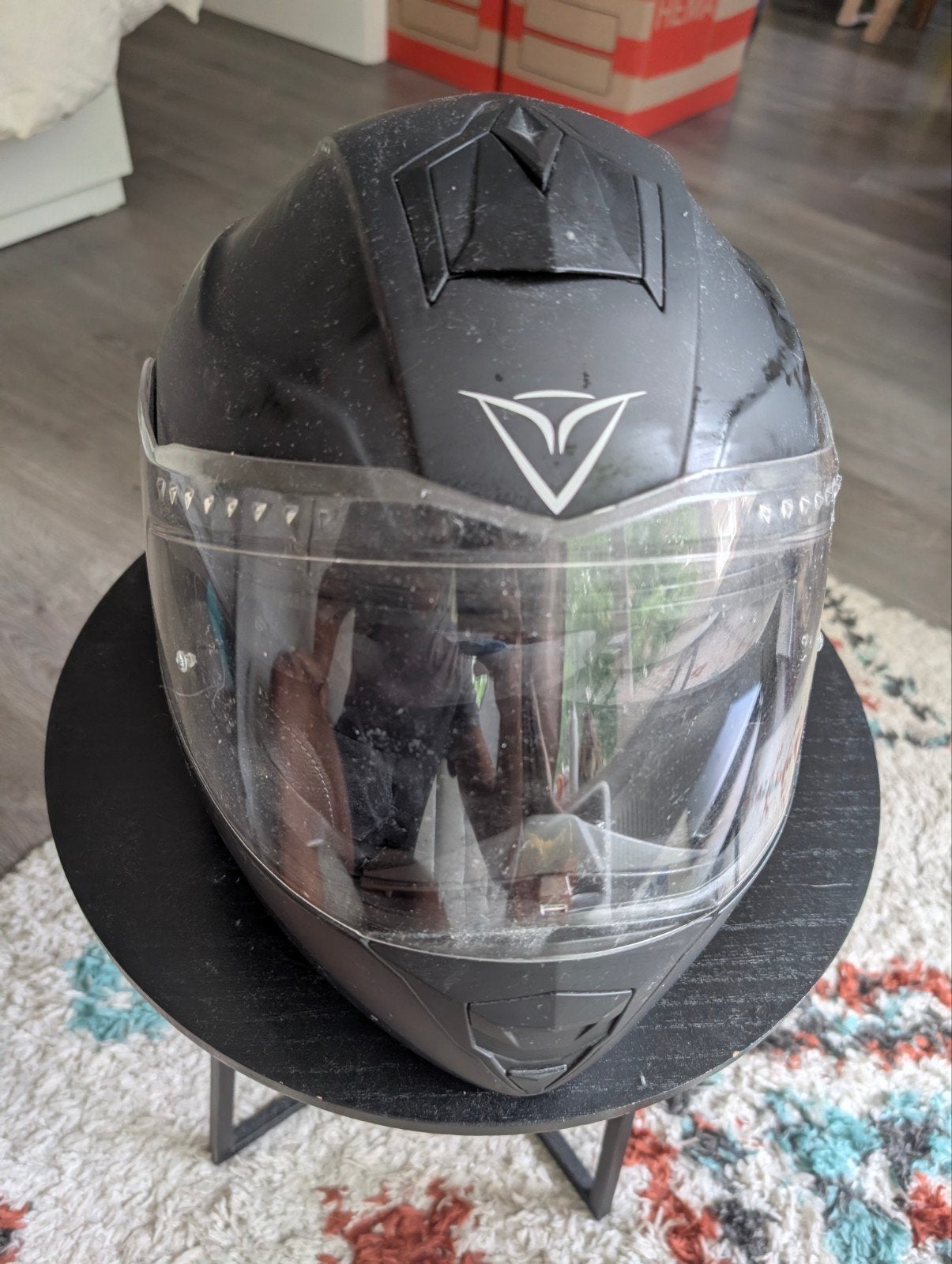 DEMM Systeemhelm - Zwart, Maat M, Motoren, M, Systeemhelm, Heren, Tweedehands