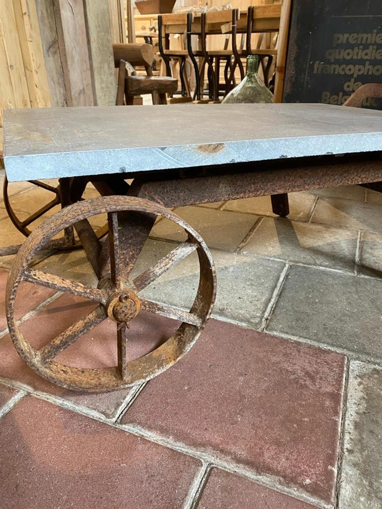 Stoere industriele tafel tuintafel verandatafel salontafel, Ophalen