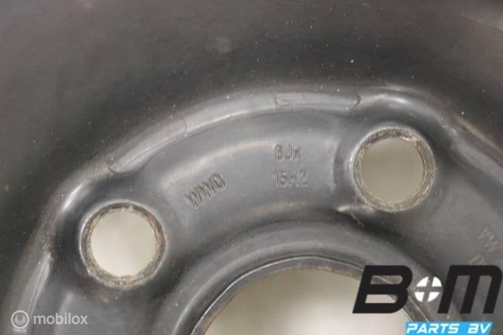 Set 15 inch stalen velgen Golf 6 / Touran 1K0601027C, Auto-onderdelen, Gebruikt, Velg(en)
