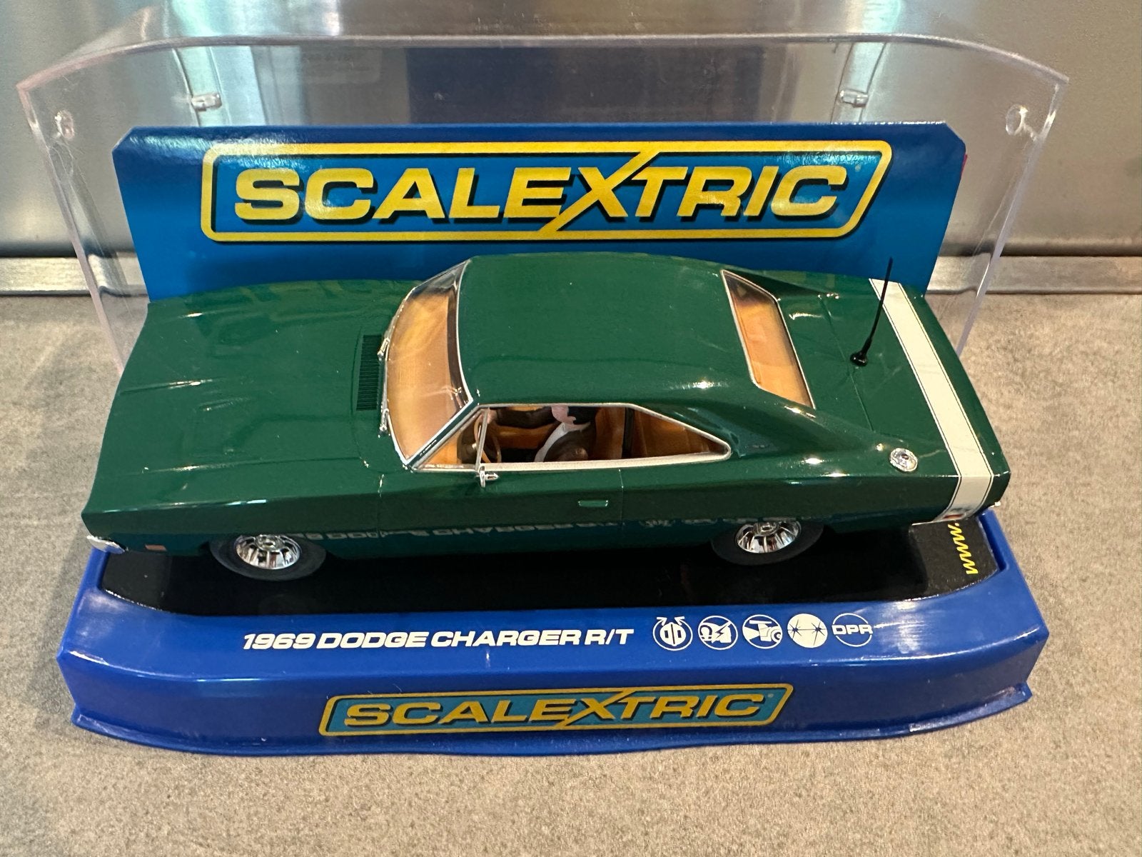 Scalextric 1969 Dodge Charger R/T - Groen, Overige merken, Auto, 1:32 tot 1:50, Nieuw