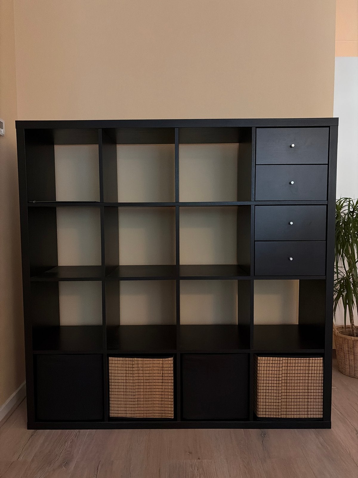 IKEA KALLAX 147x147 met lades en manden, Huis en Inrichting, Ophalen, Gebruikt, 100 tot 150 cm, Minder dan 100 cm