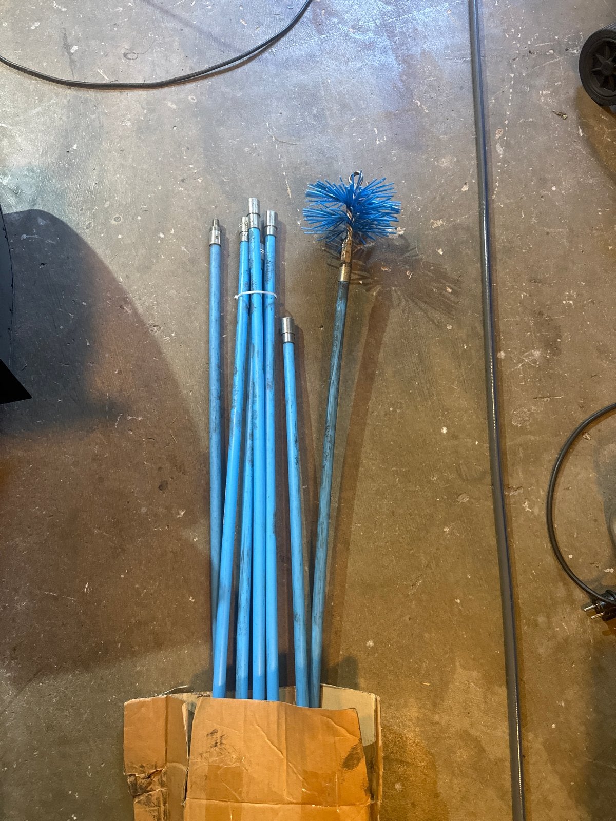 Schoorsteen veeg set 7 delen van 125 cm, Ophalen of Verzenden