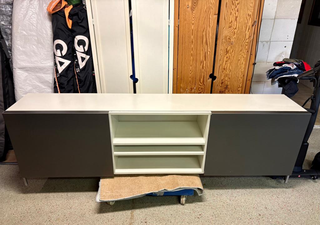 Modern Pastoe TV-meubel met lades en open vakken, Huis en Inrichting, Zo goed als nieuw, 200 cm of meer, Minder dan 100 cm, Modern