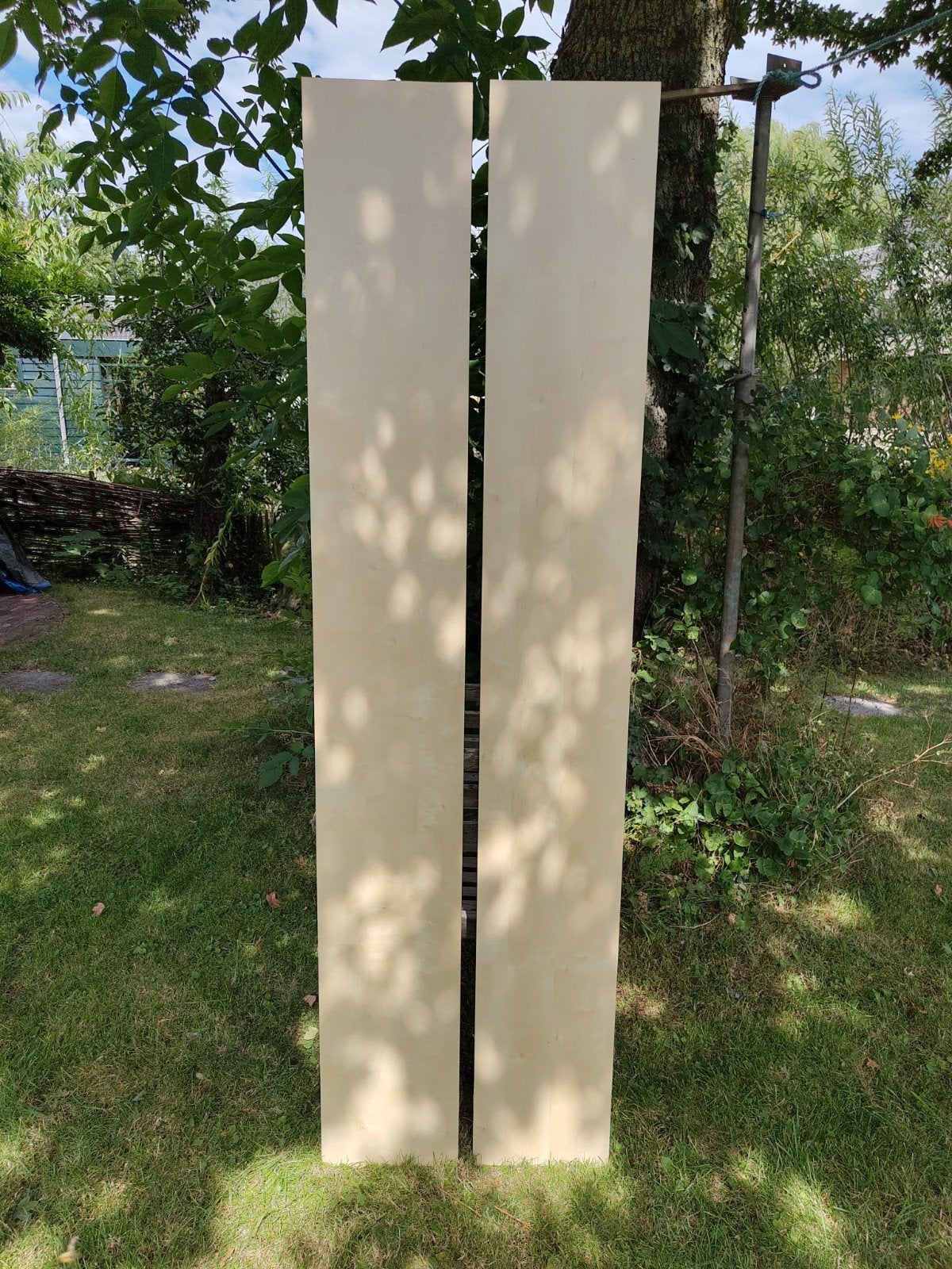 2 LACK planken (Ikea) 190x26 cm, fineer van essen (of berk?), Ophalen, Zo goed als nieuw