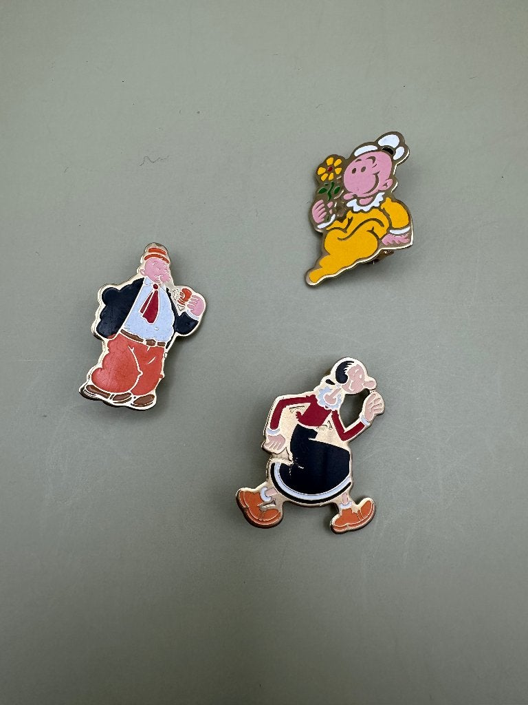 Popeye speldjes/ broches (Olive Oyl, Swee’Pea, Wimpy), Verzamelen, Verzenden, Nieuw, Overige onderwerpen