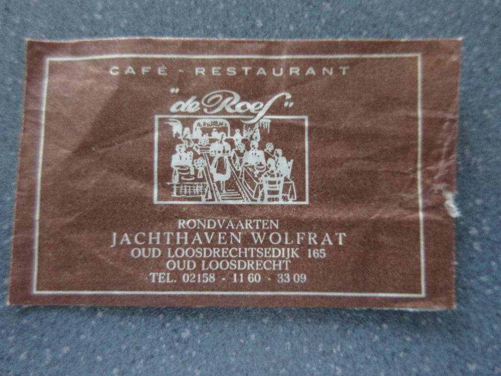 Oud-Loosdrecht, café-rest. De Roef /jachthaven Wolfrat, Verzenden, Nederland