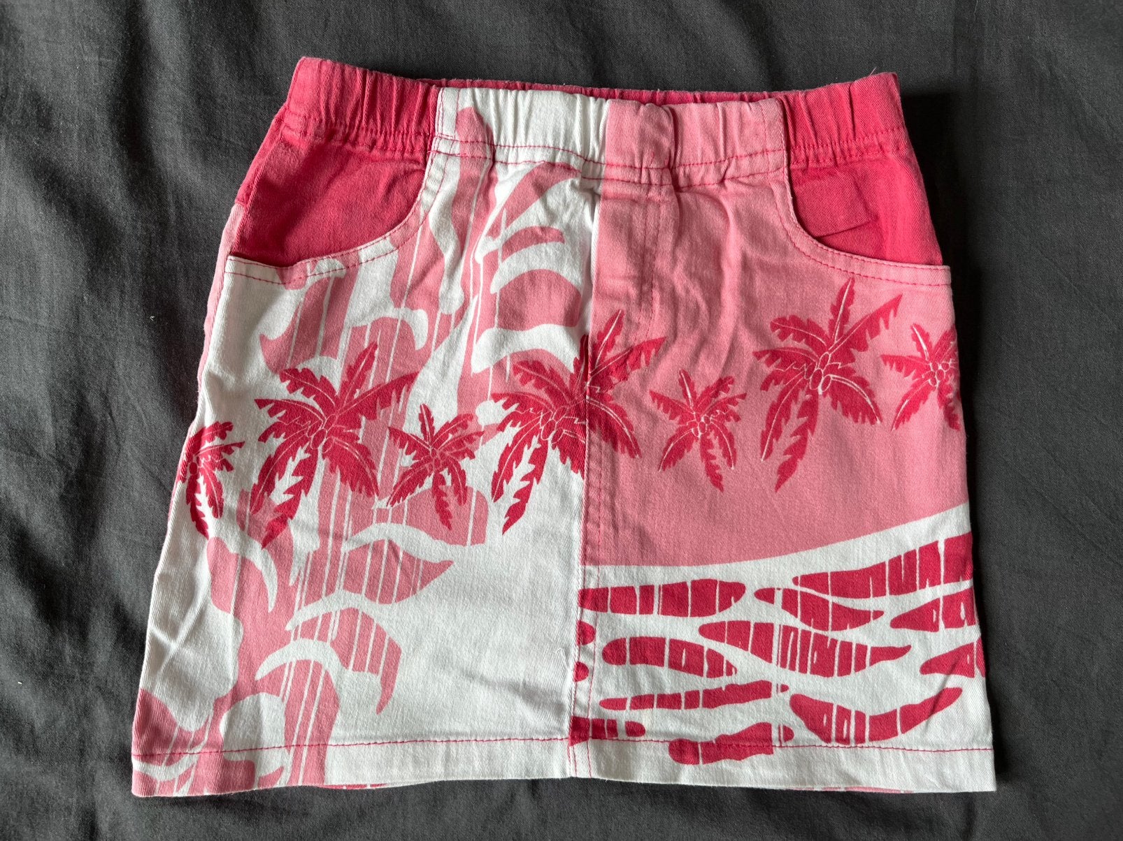Zomerrokje – Hawaï palmen – mt 122/128 – beachy / Ibiza rok, Ophalen of Verzenden, Zo goed als nieuw, Meisje, Jurk of Rok