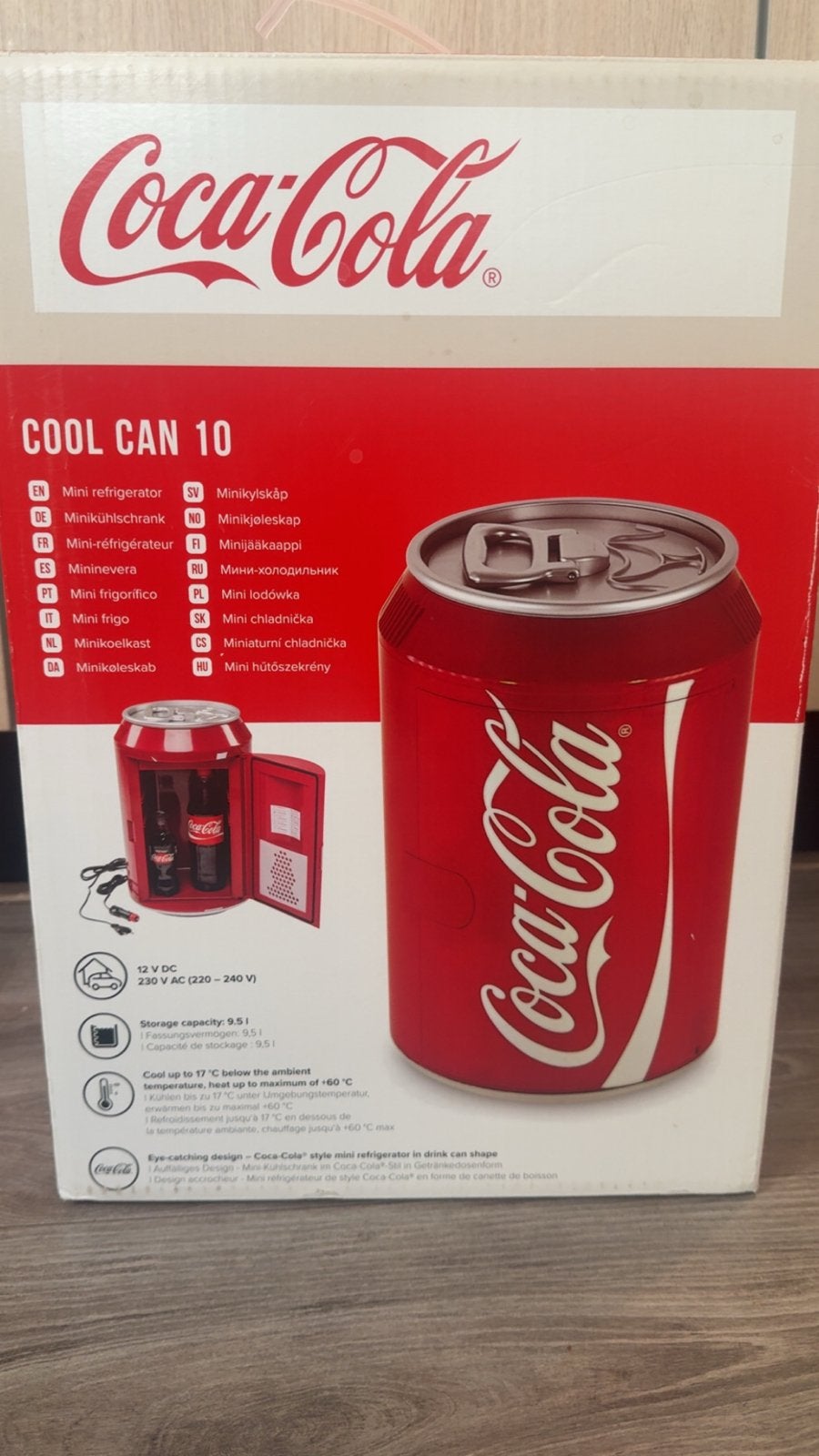 Coca-Cola Mini Koelkast - Draagbaar en Stijlvol, Ophalen, Zonder vriesvak, Nieuw, Minder dan 75 liter