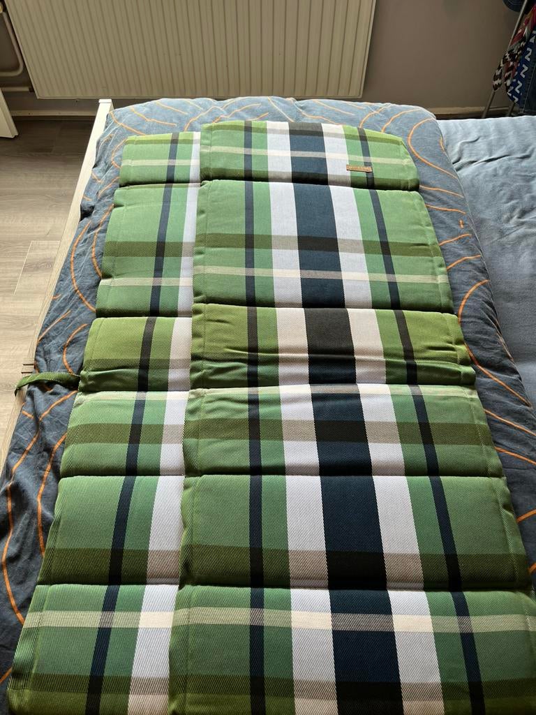 2 tuinstoelkussens, Tuin en Terras, Tuinmeubel-accessoires, Ophalen, Zo goed als nieuw
