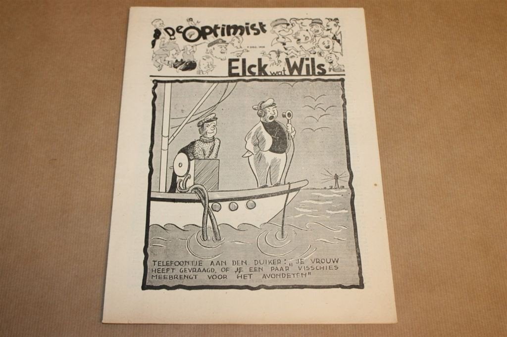 De Optimist - Elck wat wils - 9 dec. 1938 !!, Verzamelen, Ophalen of Verzenden, 1920 tot 1940, Knipsel(s)