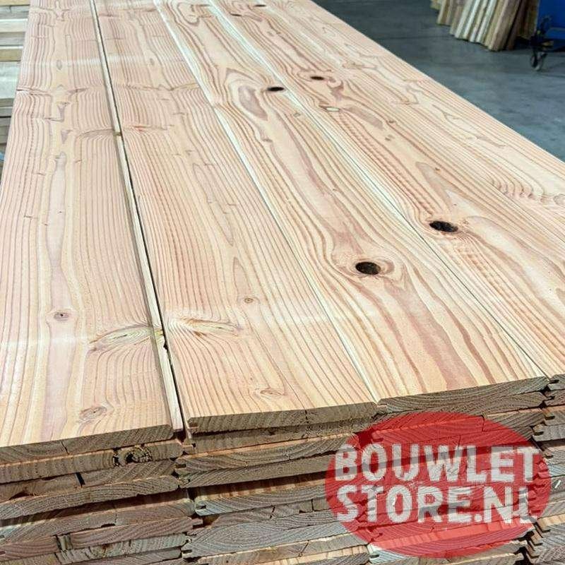 Douglasplanken GG delen geschaafd & geploegd met vellingkant, Minder dan 25 mm, Nieuw, Ophalen of Verzenden, Plank