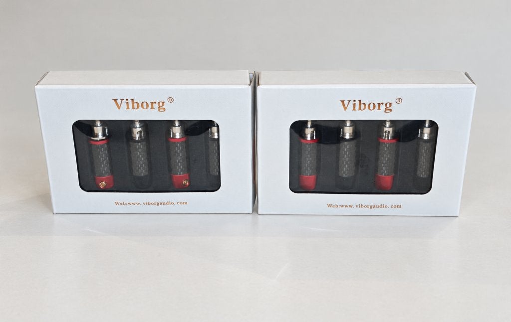 Viborg VB404ag - Banana Plugs Pure Silver (99,98%) - 8 pcs, Verzenden, Zo goed als nieuw