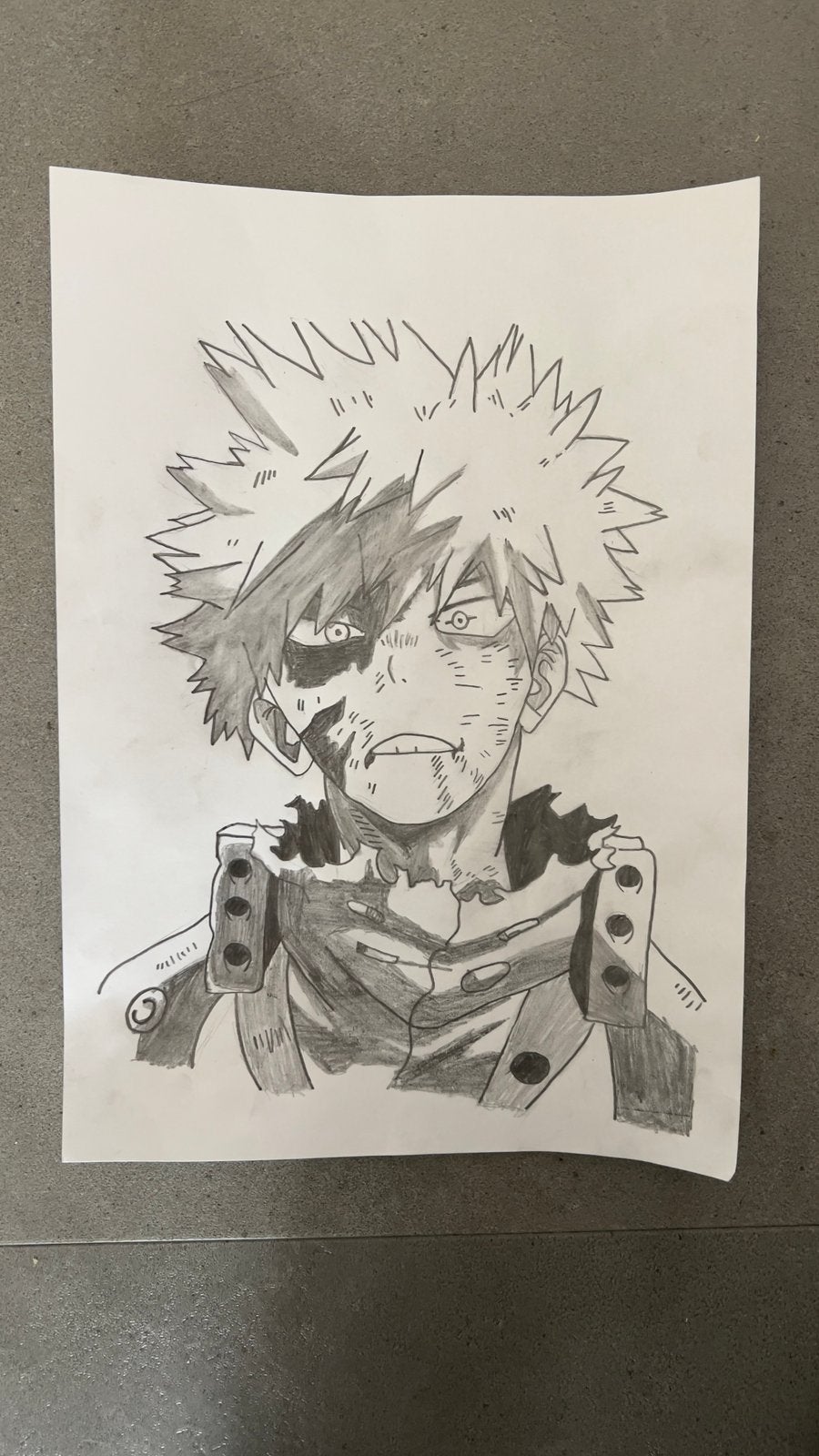 Handgetekende Bakugo Tekening - My Hero Academia, Antiek en Kunst, Ophalen of Verzenden, Tekening, Potloodtekening, Handgemaakt