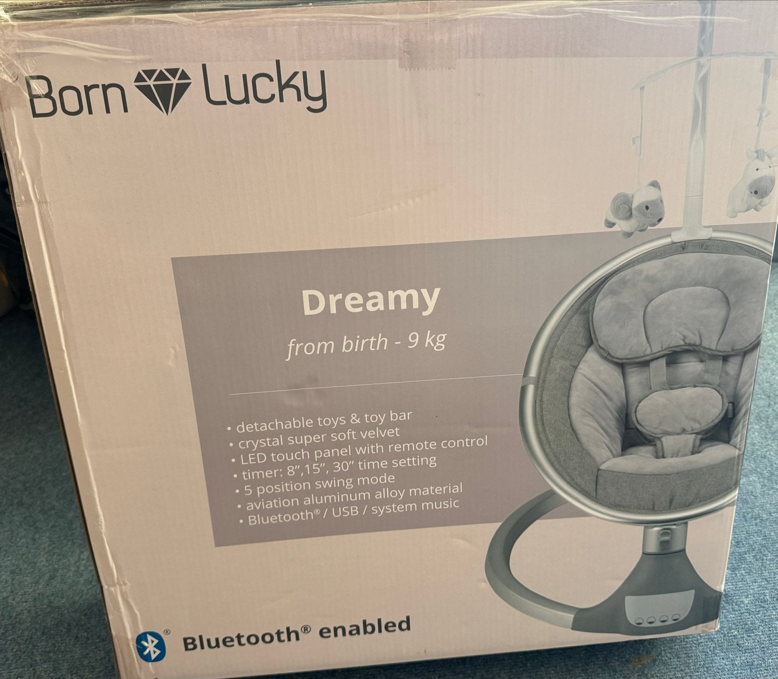 Born Lucky Dreamy Wieg/Schommelstoel met Afstandsbediening, Ophalen, Zo goed als nieuw