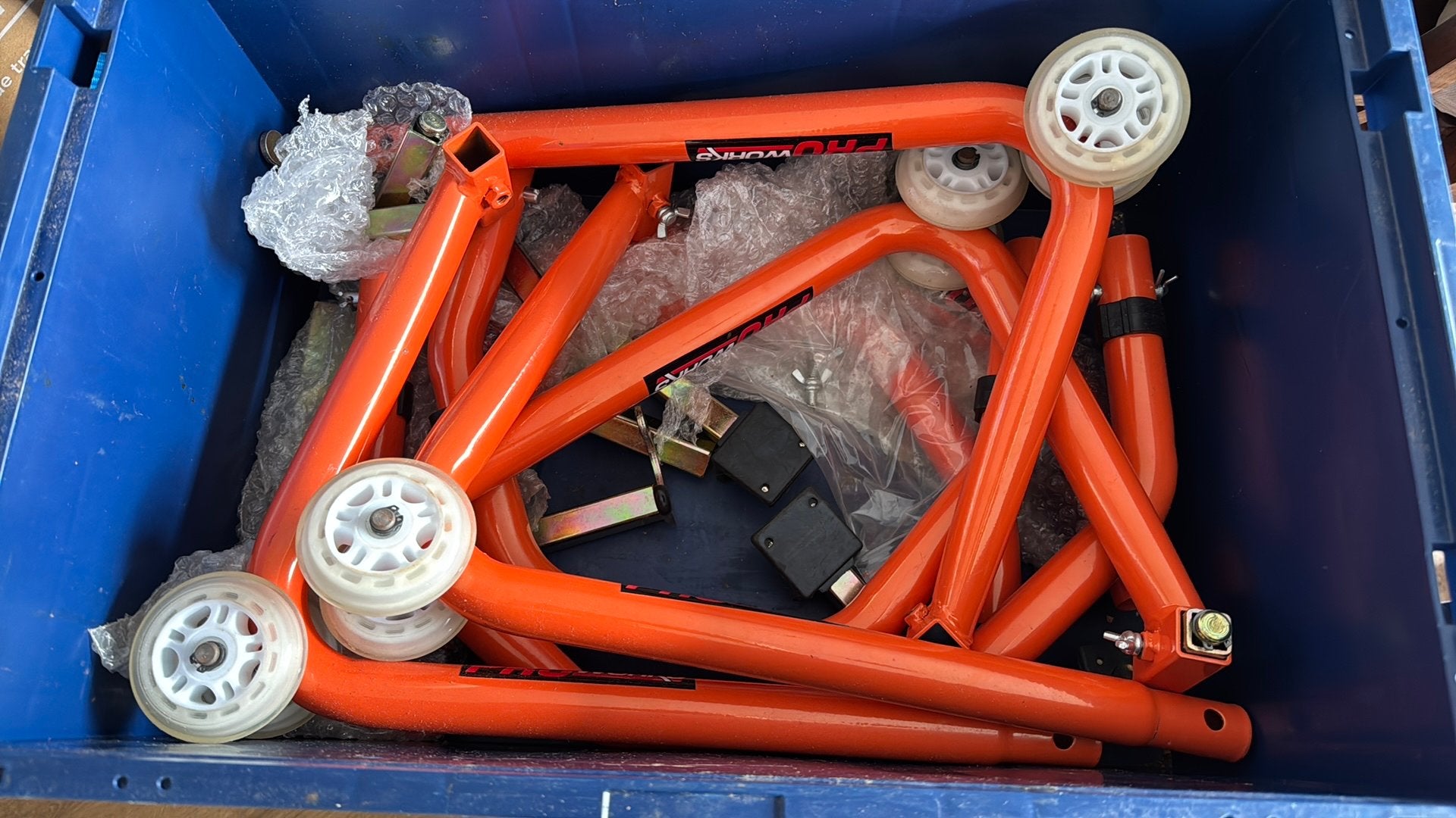 Paddock standaarden, twee stuks. 2 in 1 (voor / achter), Ophalen, Zo goed als nieuw